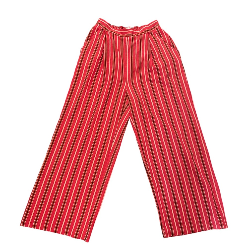 Free People red stripe casual high-waisted pants large
